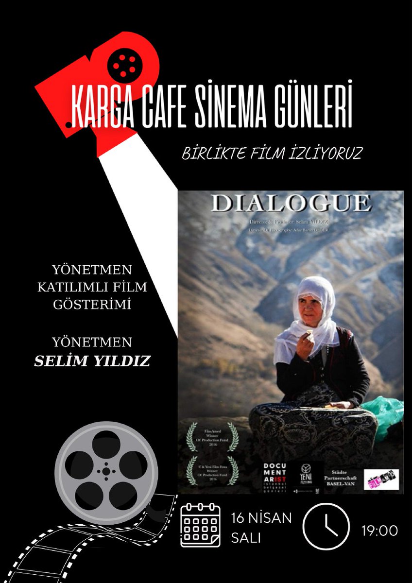 Sevgili <a href="/Selimolawo/">Selim yıldız</a> 16 Nisan akşamı DIALOGUE filmiyle beraber Karga Cafe de bizimle beraber olacaktır.