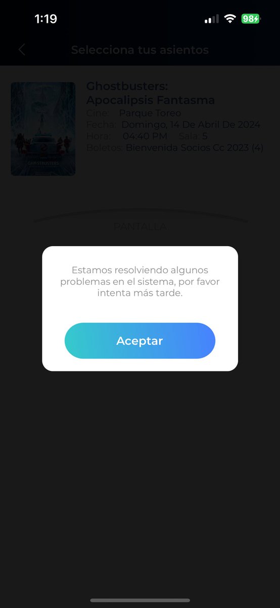 iguana_21's tweet photo. @Cinepolis Esto me arroja desde la mañana https://t.co/CLqFJ4uA0s