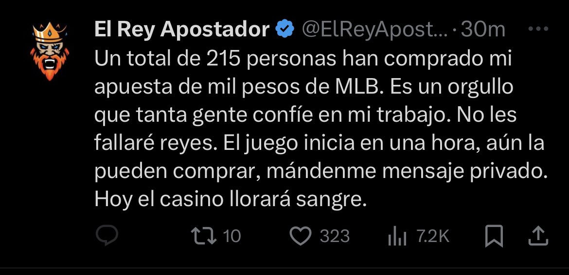 TipstersBetFree's tweet photo. •300 ❤️🔁 y soltamos también la jugada del Rey Apostador 😎

Todas las jugadas las subiré aquí solo si llegamos a la meta 👇👇👇

https://t.co/HFNpegjXYg https://t.co/Xr3e7lkRPq