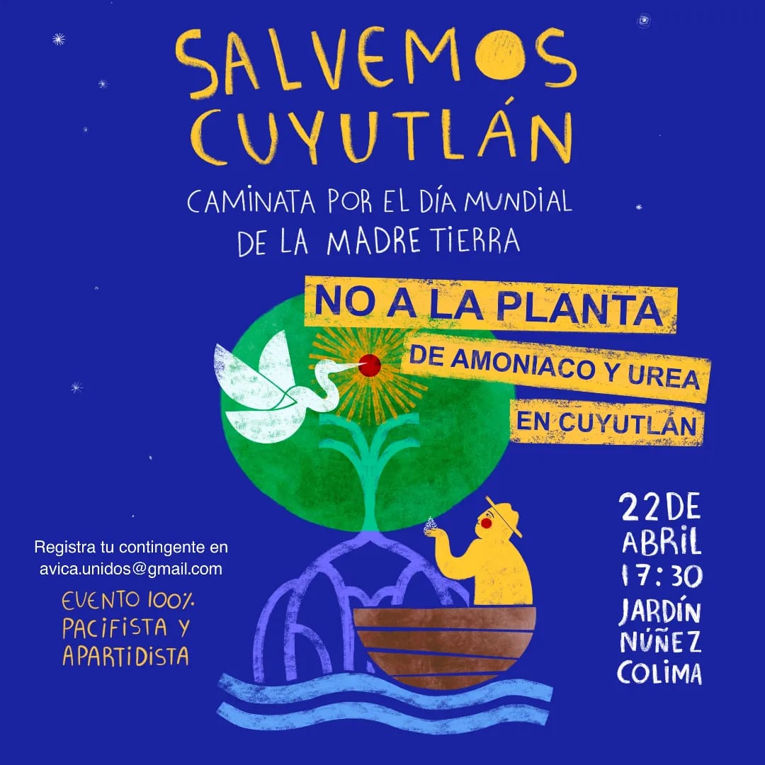 Hey, gente de #Colima. Lxs defensores de la Laguna de Cuyutlán convocan. Los megaproyectos amenazan este ecosistema tan importante y la playa a la que todxs hemos ido. Si no tienen con quién ir, mándenme mensajito y le caen con nosotrxs