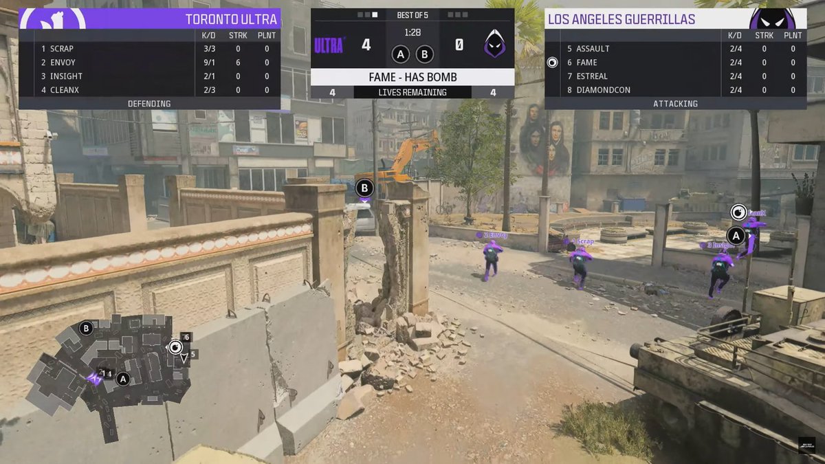 Envoy is BRING IT BACK IN S&D. 9/1.

4 Rounds of S&D and he already beaten his HP K/D LOL.

LOS ANGELES GUERRILLAS VS TORONTO ULTRA
#StrengthInTheNorth | #LightsOut | #LAG | #CDL2024