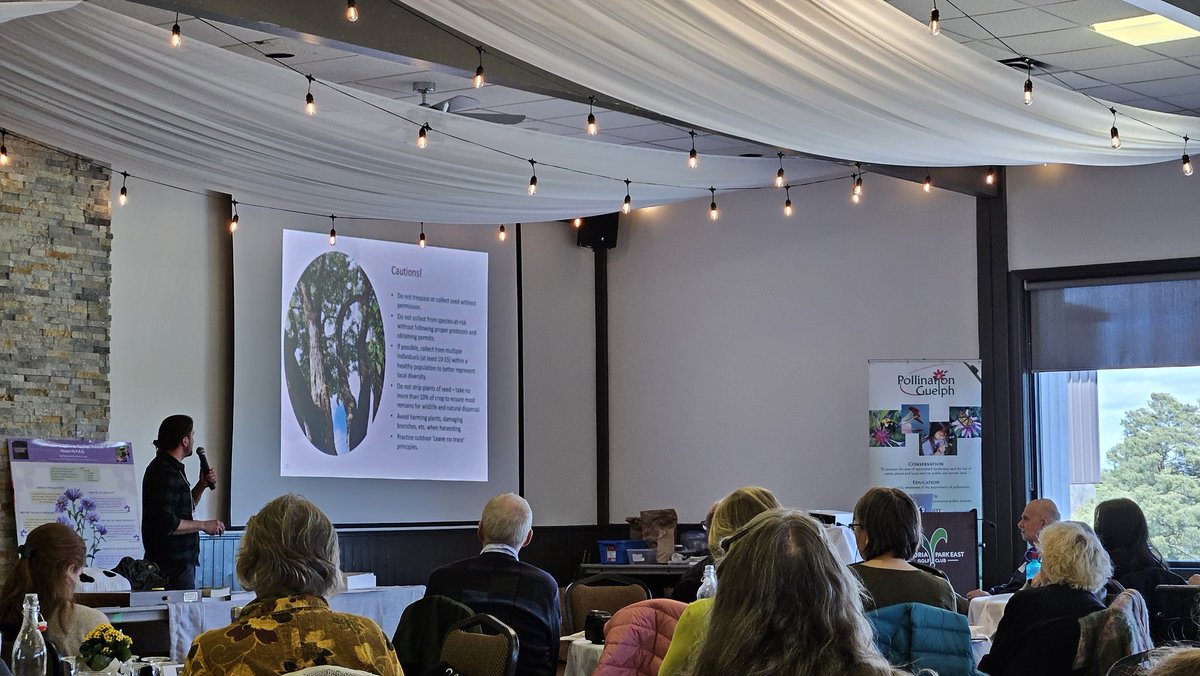 PollinateGuelph's tweet photo. Sean Fox is an experienced seed collector and shared tips and tricks, as well as dos and do not, at our Pollination Guelph symposium to show others how to grow their own plants. #PGEvents https://t.co/LOHrrpw5qj
