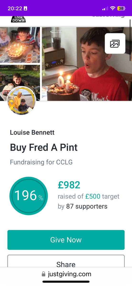 Thank you all so much for your support in buying Fred an 18th birthday drink. 

We are just £18 away from £1000 in just a few days. 

It means so much to use that so many people are thinking of him. 

#Fredspint 

justgiving.com/page/buy-fred-…