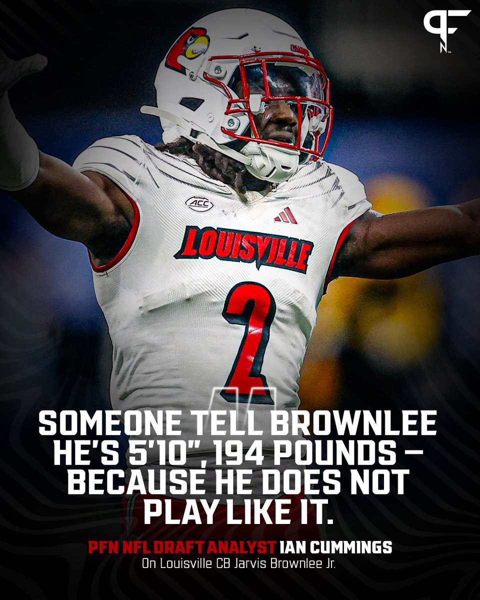 Louisville CB Jarvis Brownlee Jr. has DOG written all over him. 🐶 #GoCards | #NFLDraft