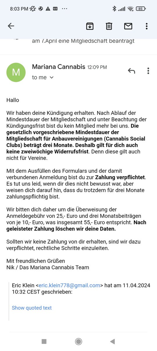eryktherealone's tweet photo. Mich hats auch erwischt. Trotz Zusage einer Ansprechperson, ein Widerruf sei kein Problem - war auch nach nur 4 Tagen quasi. Wollte eigentlich einen anderen CSC beitreten in meinem Ort, wo schon Anbauhalle vorhanden ist, private Kontakte...hätte ich mal noch gewartet. Mist. https://t.co/lyj441qqDJ