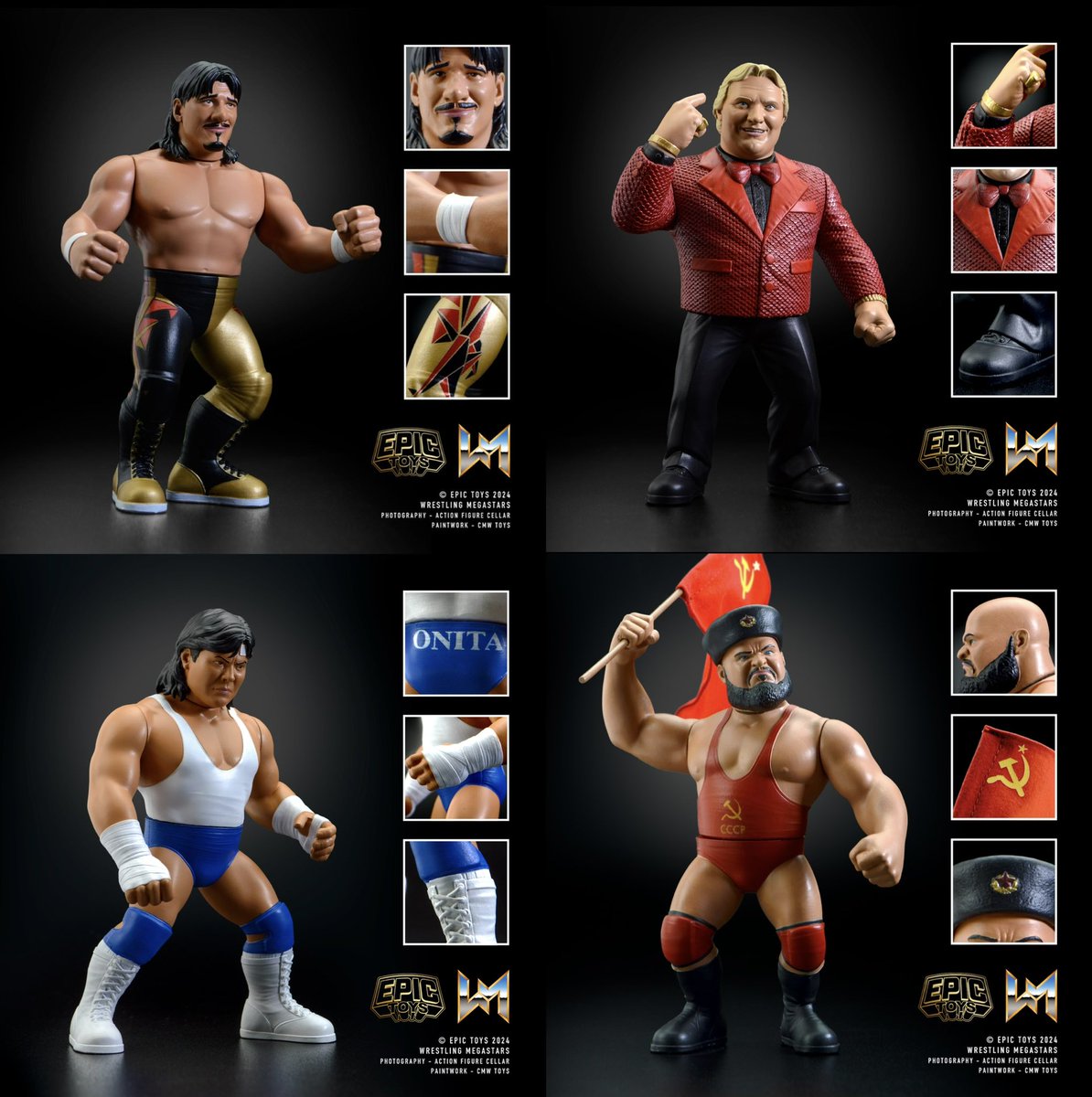 Epic Toys (@epictoysuk) on Twitter photo WRESTLING MEGASTARS SERIES THREE ✅🔥
Eddie Guerrero, Bobby Heenan, Atsushi Onita and Boris Zhukov.
<a href="/EyecandyTattooo/">Brian Tipping</a>
<a href="/matiuv/">Matias</a>
<a href="/cmwtoys/">Calfitz89</a>
<a href="/ActFigCellar/">Action Figure Cellar</a>
➡️ epic-toys.co.uk. WRESTLING MEGASTARS SERIES THREE ✅🔥
Eddie Guerrero, Bobby Heenan, Atsushi Onita and Boris Zhukov.
<a href="/EyecandyTattooo/">Brian Tipping</a>
<a href="/matiuv/">Matias</a>
<a href="/cmwtoys/">Calfitz89</a>
<a href="/ActFigCellar/">Action Figure Cellar</a>
➡️ epic-toys.co.uk.