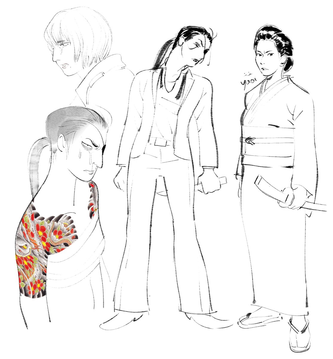 i did finish yakuza 4 but sadly I didn't draw as much during it because I am artblocked atm 💔 anyway I love hana