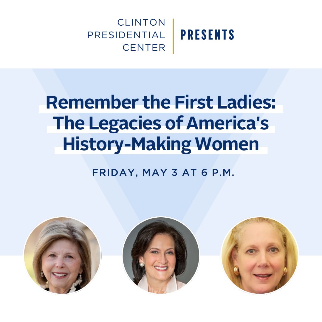 JOIN US: On May 3, Diana B. Carlin, Anita B. McBride, and Nancy Kegan Smith will discuss their book, “Remember the First Ladies: The Legacies of America's History-Making Women.” Register today: bit.ly/3vTd6Z2