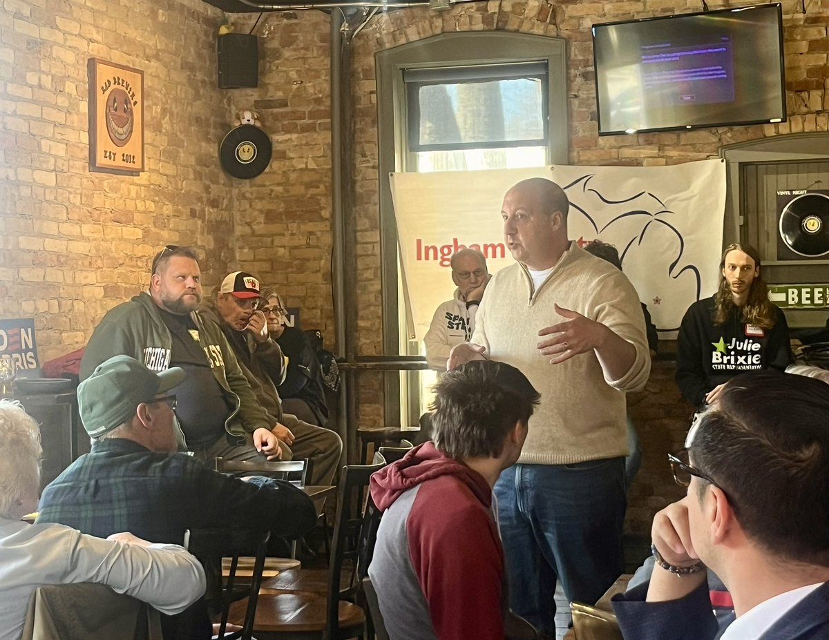 CurtisHertelJr's tweet photo. Thank you Ingham County Dems for having me! 

It was a pleasure to join the great people of Mason this afternoon. I look forward to working more together in the future! https://t.co/x7OqrFXbN0