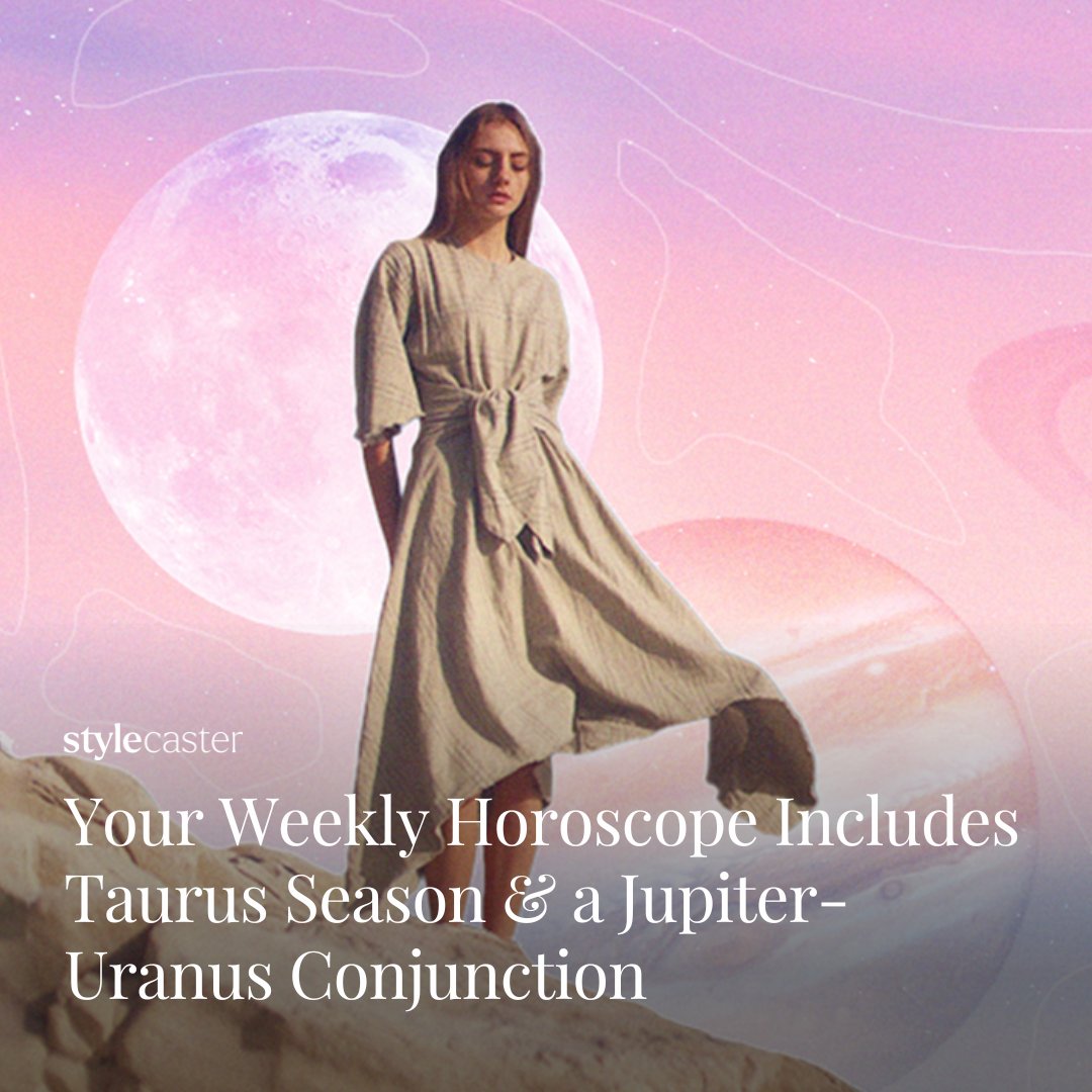 The Jupiter-Uranus conjunction on April 20 will spark new beginnings and unexpected breakthroughs. Prepare to be rocket launched into the future. 🚀 Read your weekly horoscope here: stylecaster.com/lists/weekly-h…