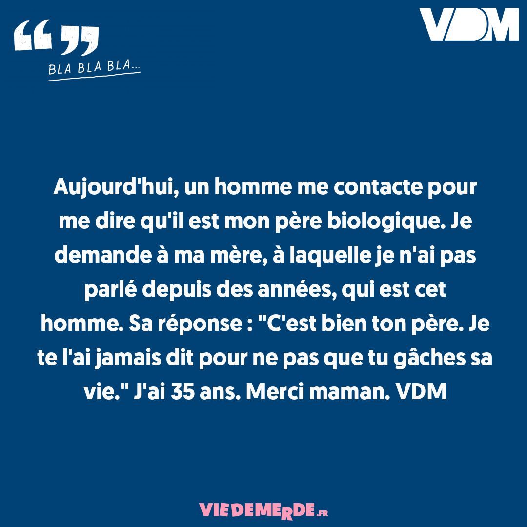 Partagez vos VDM ici : viedemerde.fr/?submit=1 et/ou téléchargez notre appli officielle - viedemerde.fr/app
