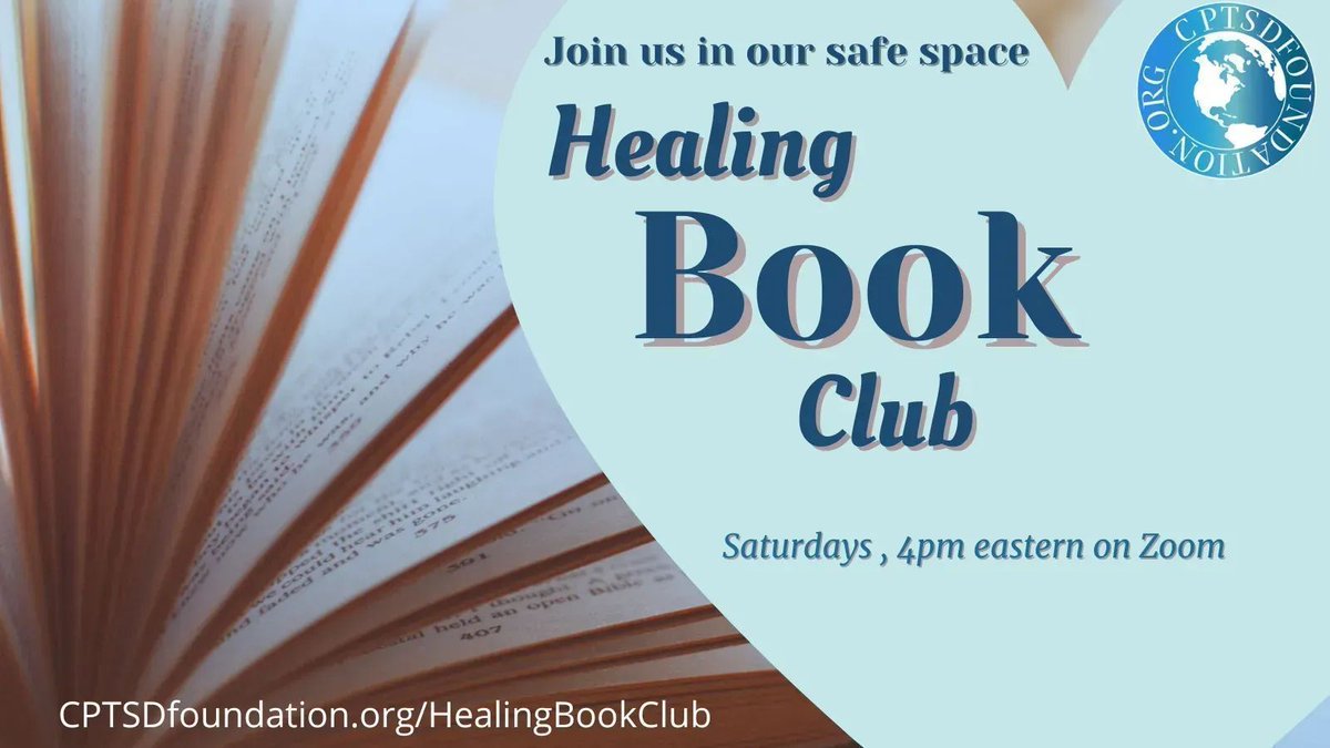 Do you enjoy reading? Do you enjoy reading trauma recovery books? Our Healing Book Club is for you! Join our safe space this Saturday and every Saturday at 4pm Eastern. buff.ly/37Uom5K 
#BookClub #Reading #BookWorm #BookLover #BookNerd