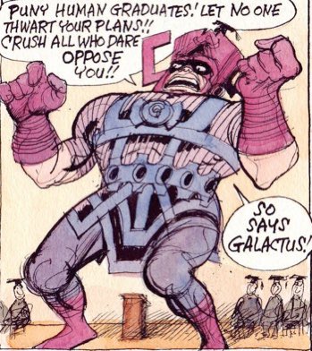 Drawing a Galactus and am reminded of my second-favorite Galactus is this Richard Thompson one