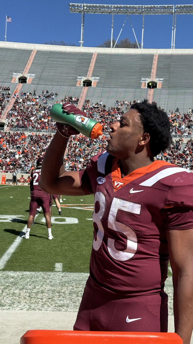 And now the Bassett boy, Ja'Ricous Hairston finds the end zone! @WDBJ7FFE is showing out in the #Hokies spring game.