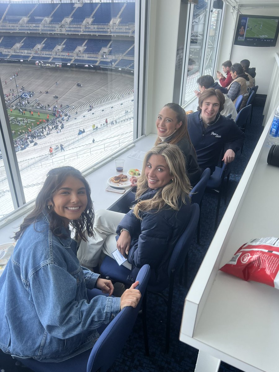 So proud of this talented, hardworking, and passionate group of students I’ve worked with all year covering the <a href="/PennStateFball/">Penn State Football</a> Blue-White Game for <a href="/GoPSUsports/">Penn State Athletics</a>! 

a bunch of rising stars ⭐️⭐️⭐️

Cailey, Haley, Kendall, Tyler = dream team