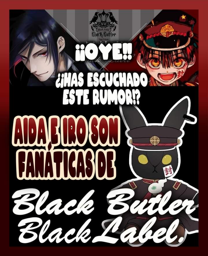 👁‍🗨¡¡Oye!! ¿¡Has escuchado esté rumor!? 

Se dice que Aida e Iro son fanáticas de la serie Black Butler Black Label.

⏬Toda la info completa en este link: m.facebook.com/story.php?stor…
.
.
.
#Tenshi #JSHK #JSHKLatinos #TeamMokke #TBHK #AidaIro #HanakoKun #花子くん #BBL  #黒執事