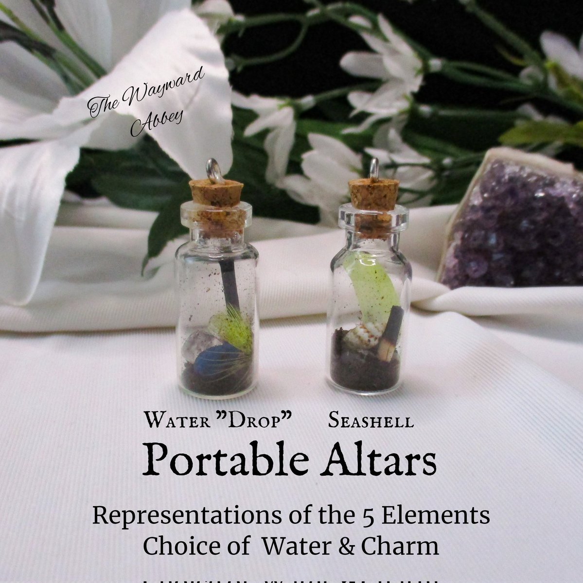 WaywardAbbey's tweet photo. Custom Portable Altars

Representations of each of the 5 elements in a 2mL glass jar. Comes with satin cord. 

https://t.co/0fcD3qgaPL

~Blessings~Courtney https://t.co/rzr1CdekXP