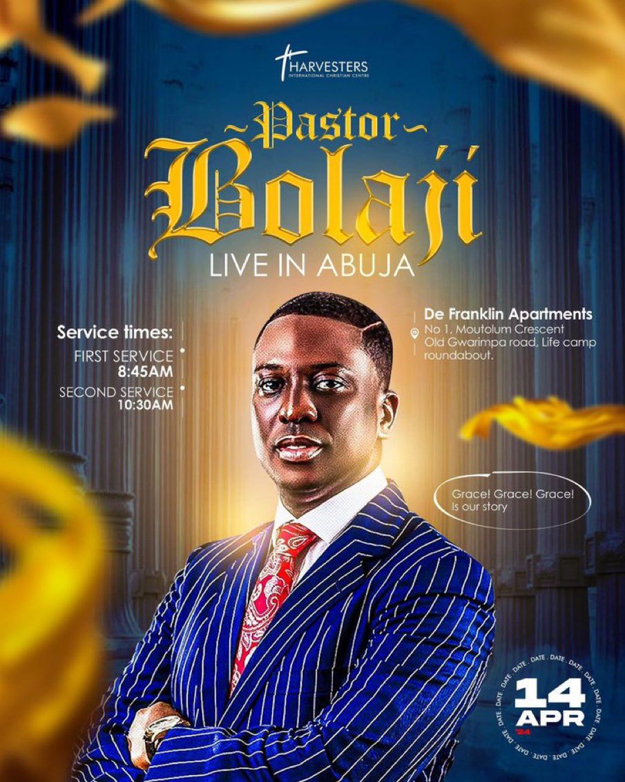 pastorbolaji's tweet photo. Please make it a date with Jesus tomorrow at @Harvestersabj! 

Free buses are also available. https://t.co/3ebB0ytjo2
