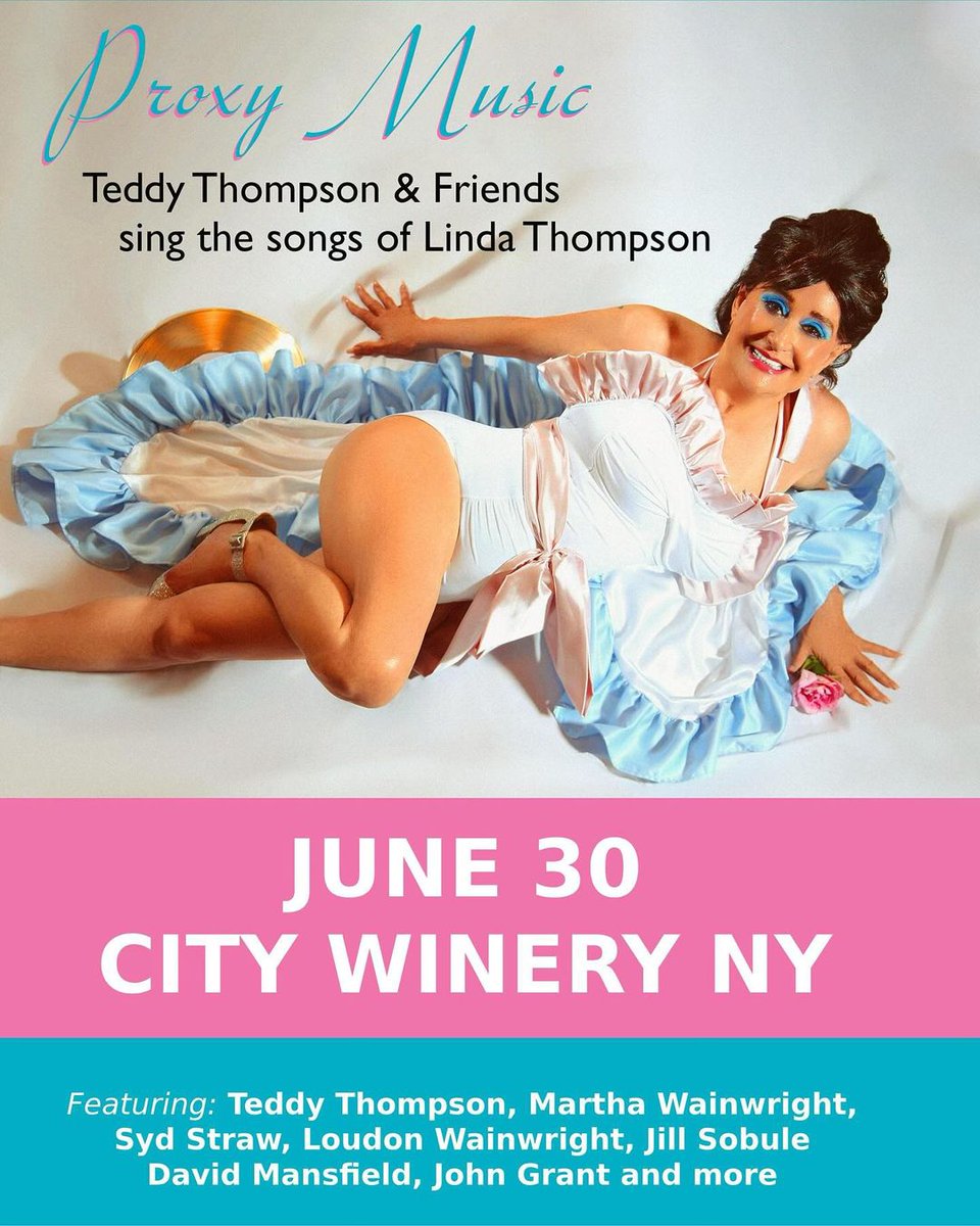 I look forward to being a part of this show June 30th at @CityWineryNYC for the release of Linda Thompson's new record!