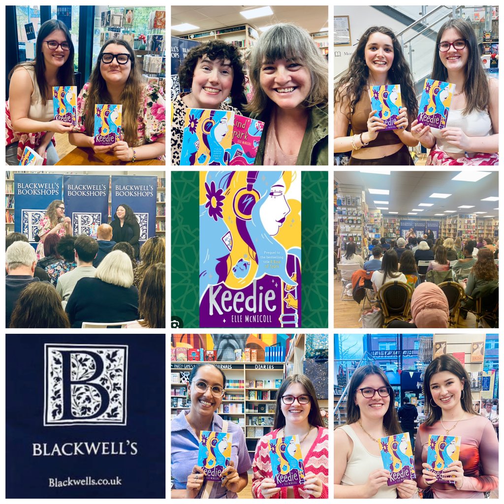 Wonderful event @BlackwellsMcr, with the phenomenal Elle McNicoll talking about A Kind Of Spark’s perfect prequel, #Keedie 🩵💛💜 Lovely to meet a few fab Twitter folk too, AND exciting to get books signed by ACTUAL Addie & Nina 💜💛🩵 @kayaotic @EisharKaur #AKindOfSpark