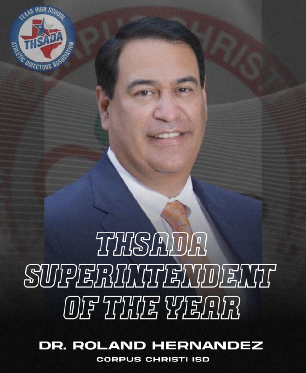 Big SHOUT-OUT to our superintendent @r0hernandez for this recognition. Well deserved! @CCISD @ccleadservant @JohnAPrezas @KelsieMorris12 @mustang4025 @DrBruceWilsonJ1 @LeanneJLibby #bestsupt #ccisdPROUD