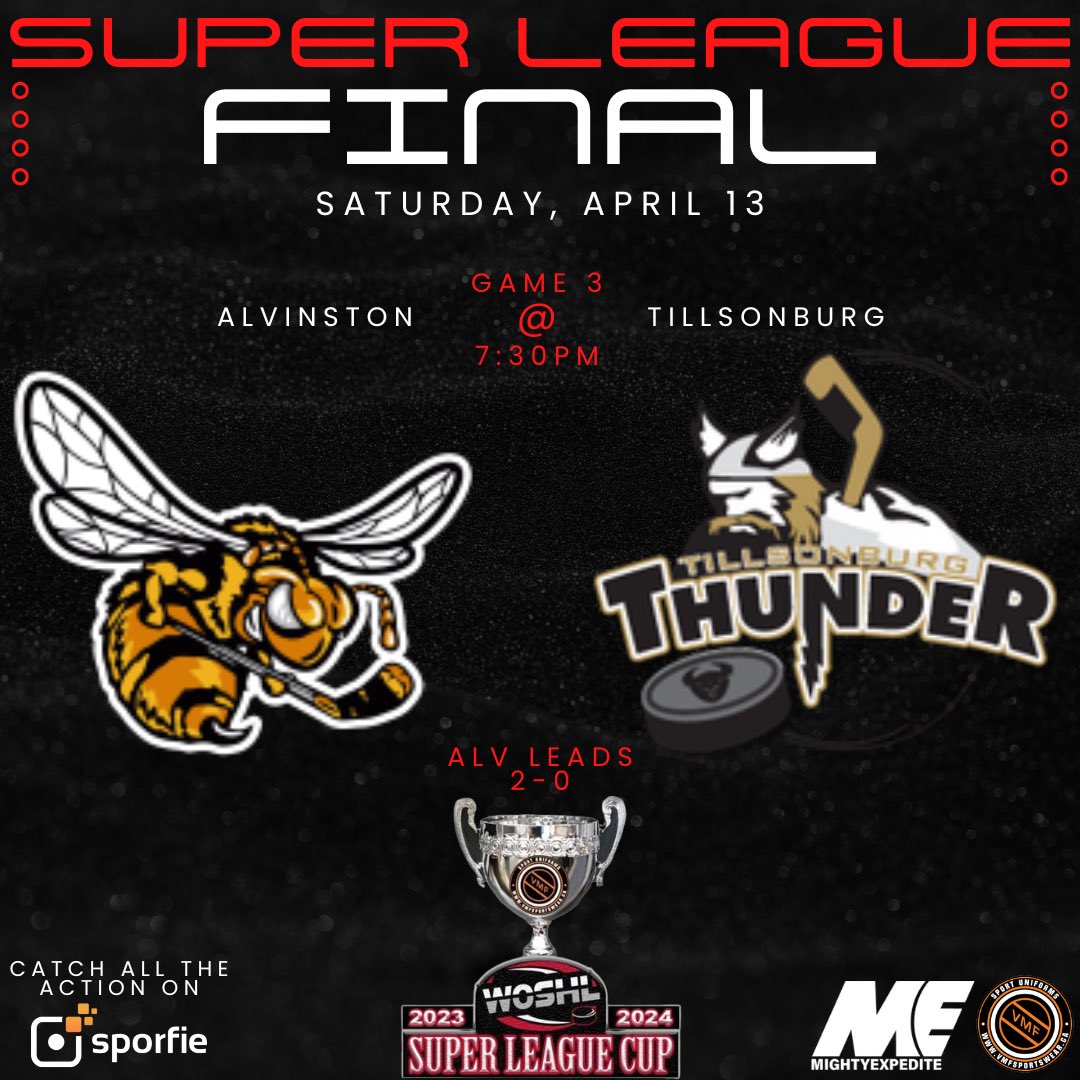 SUPER LEAGUE FINAL
GAME 3

7:30PM Puck Drop
Stream #live on <a href="/SporfieMoments/">Sporfie</a> 

#WOSHL #SuperLeague #OSHL #WOSHLplayoffs #CupFinal #519sports