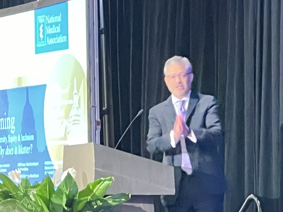 We are joined on the stage now with Brian Smedley, PhD, Co-Founder and ED of the National Collaborative for Health Equity. Today he moves the needle on DEI. #NMAColloquium24