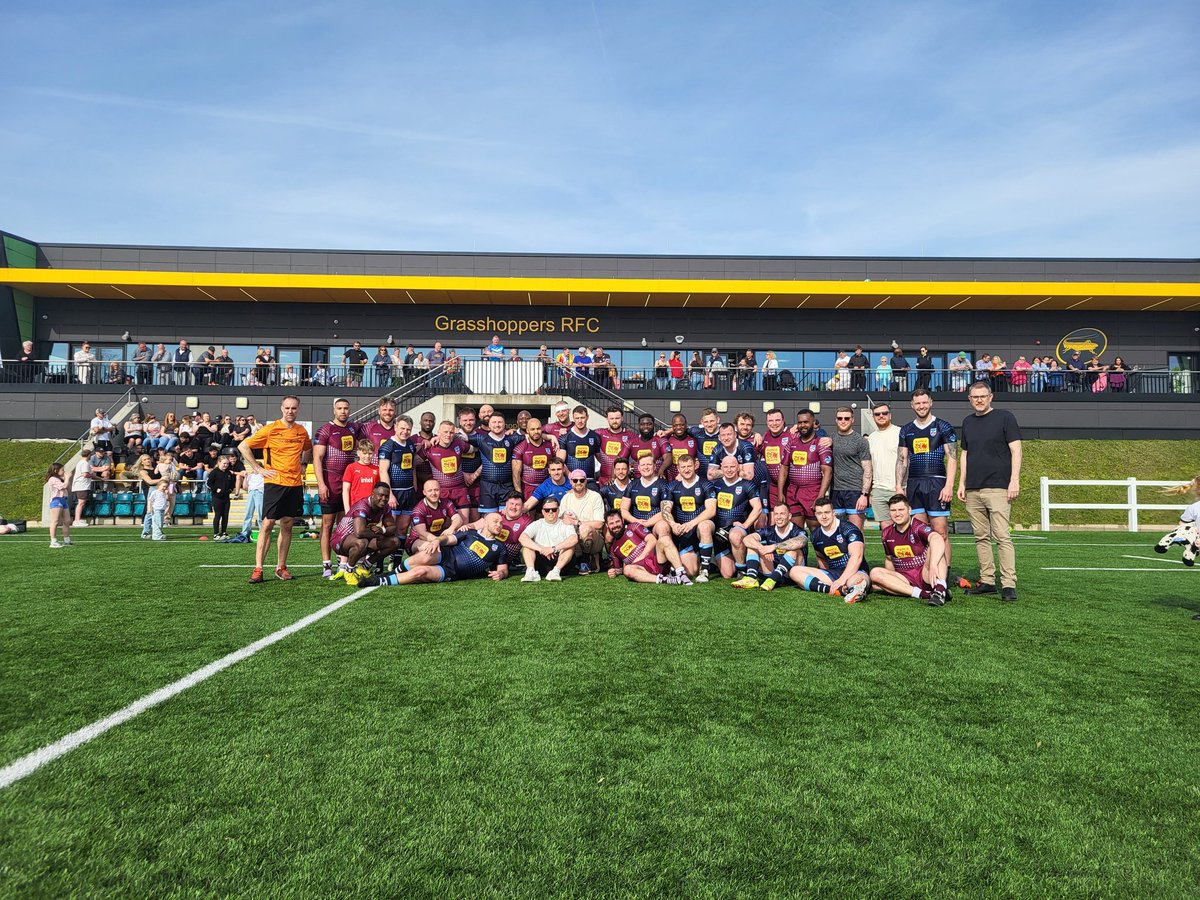 Game result was 24-24 what a day... Still counting donations but thank-you all who came and supported. Shout out to <a href="/GrasshoppersRug/">Grasshoppers Rugby</a> <a href="/LondonBroncosRL/">London Broncos</a> 
and the physios for their support and donations on the day!