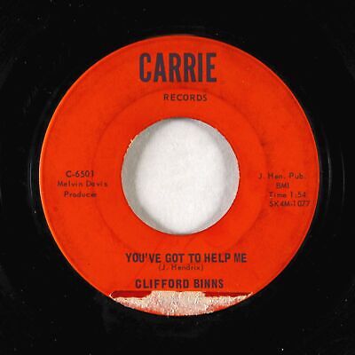 archived! $ 422 | Northern Soul 45 - Clifford Binns - You've Got To Help Me - Carrie #vinyl popsike.com/northern-soul-…