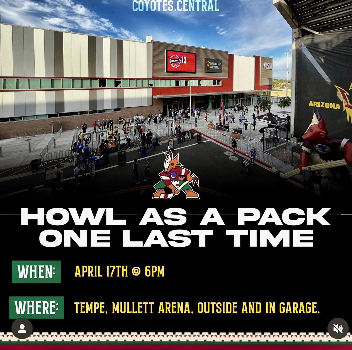 timstephens73's tweet photo. This still doesn’t seem real… last Coyotes game, most likely ever. https://t.co/zQ3QPvZw9h