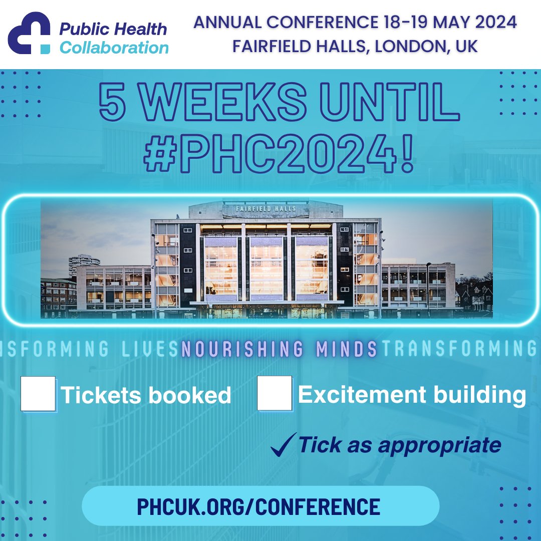 Getting closer! Make sure you're all booked and have shared with family & friends who might like to join! If you can't make it in person grab a livestream ticket before the Earlybird price goes, you do not want to miss any of the #PHC2024 action. Book at PHCUK.org/conference