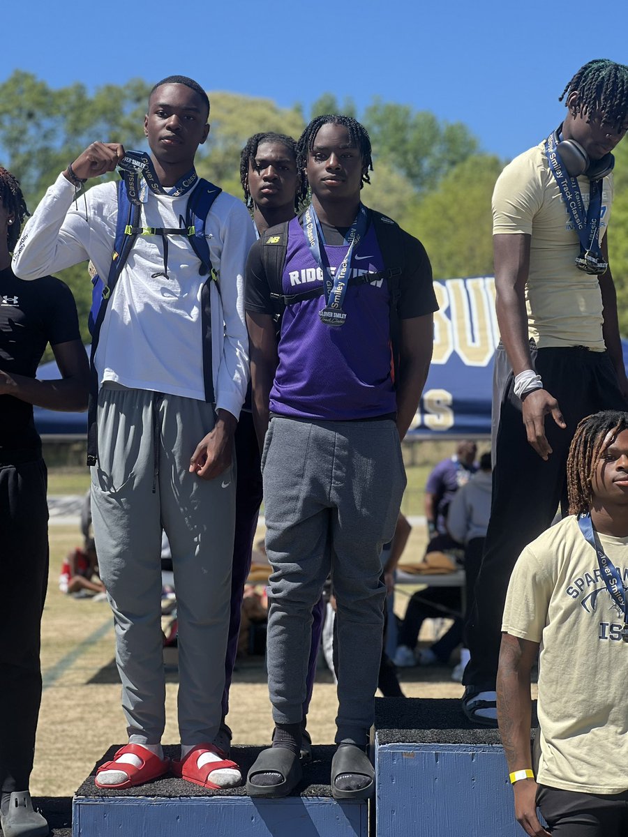 Congratulations to the trio of Brycen Means , Tristen Mcleary, and Jourdin Mackfor finishing 2nd in the Long Jump relay!!! #GloverSmileyTrackClassic #TrustTheProcess
