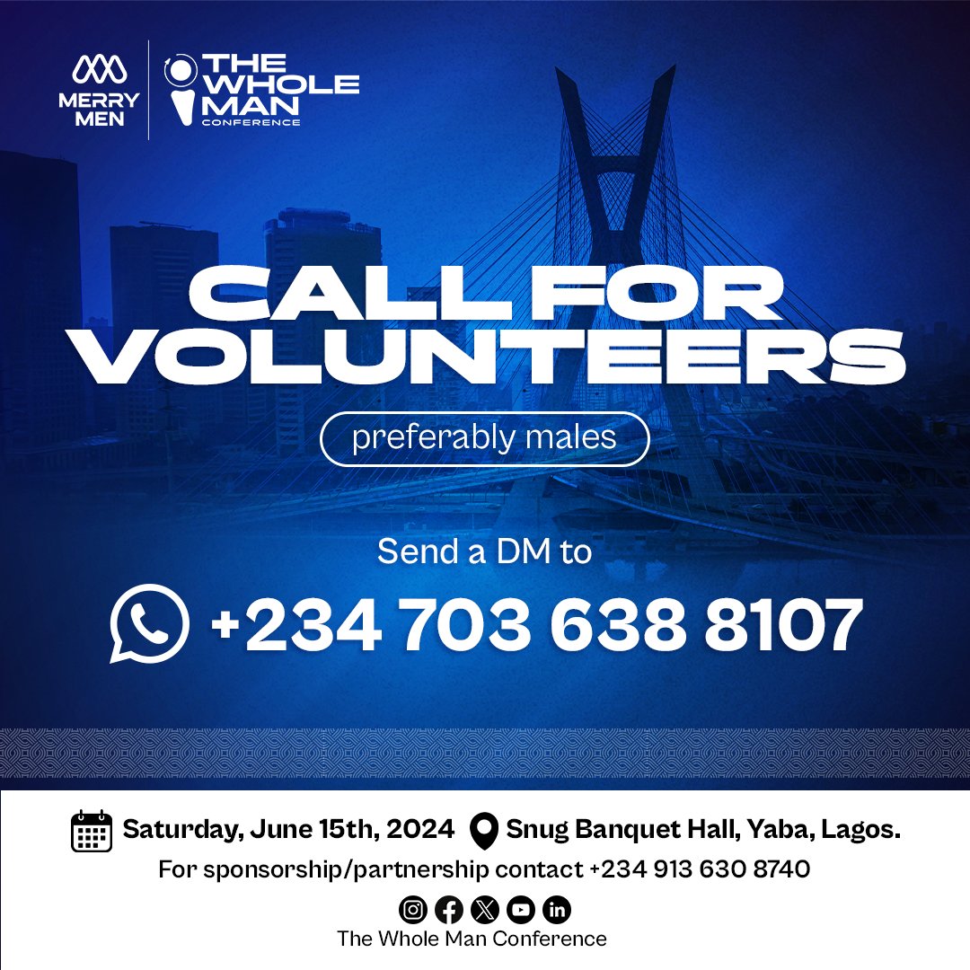 TWMConference's tweet photo. Want to volunteer for The Whole Man Conference?

Click here https://t.co/6fqHSejpeF

#thewholeman #twmconference #themerrymen #thewholemanconference #twmconference2024 #angulation https://t.co/ASsqcCobdD