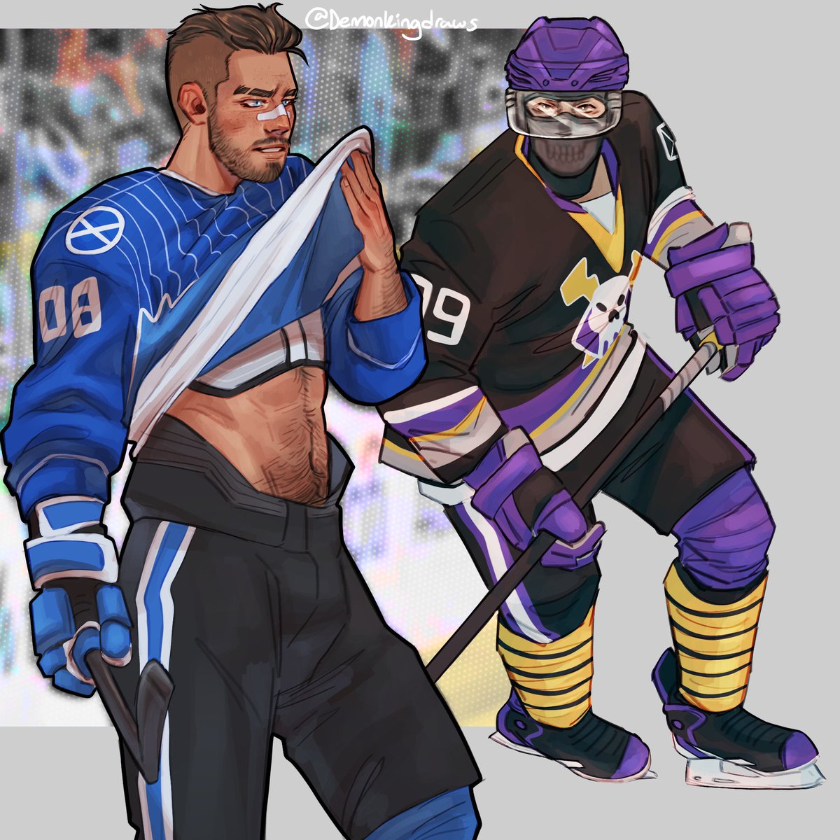 Hockey AU soap ghost 💃 I was trying to look up manchesters colors and found out they have a team so ghosts is Manchester storm! I didn’t look up a Scottish team so soap is kinda boring sorry 😔 #mw3