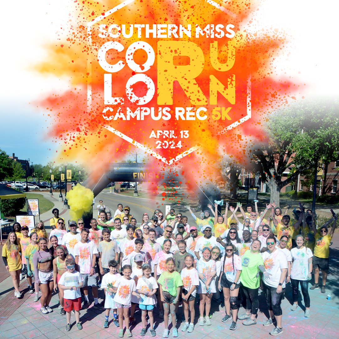 somisscampusrec's tweet photo. Thanks to everyone who came out and started their day off with a blast of color at the #SouthernMissColorRun5k. We hope you enjoyed your time as much as these pictures show. More to come! #USMRecLife #USMCampusRec #healthisgolden #SMTTT #MoreColorThanSkittles #FeelTheRainbow! https://t.co/qDEUtgaifD