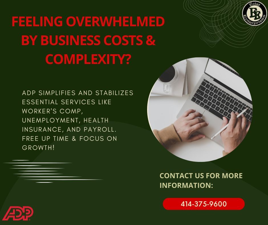 Business got you stressed? ADP simplifies & stabilizes worker's comp, payroll & more! Free time to focus on growth! 

#SmallBizLife #ADP