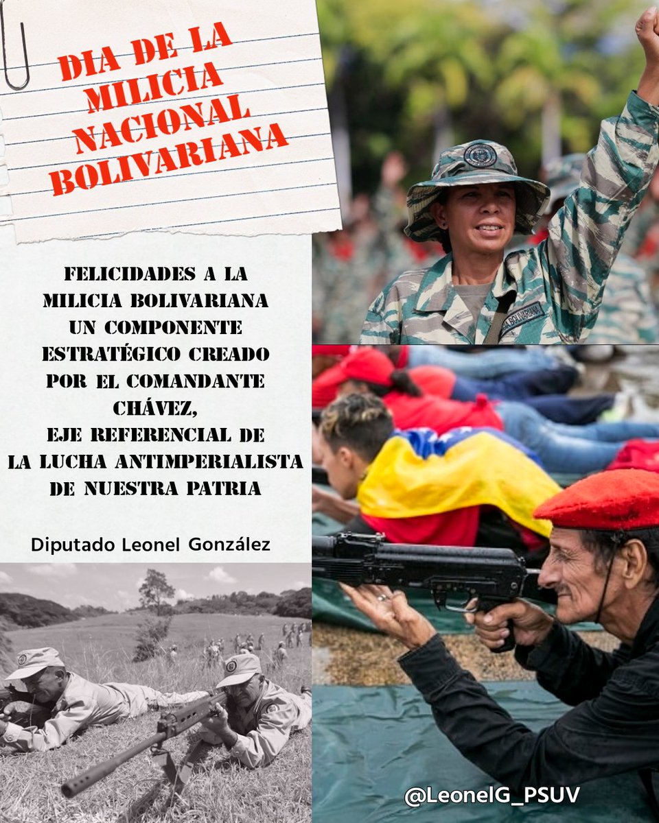 #Todo11TieneSu13 felicitaciones a todo el componente de la milicia nacional bolivariana en su aniversario, a @opermarcano4 frente de hombres y mujeres que sabemos que hacer en caso que se atrevieran a mancillar este suelo sagrado @NicolasMaduro @dcabellor @vladimirpadrino