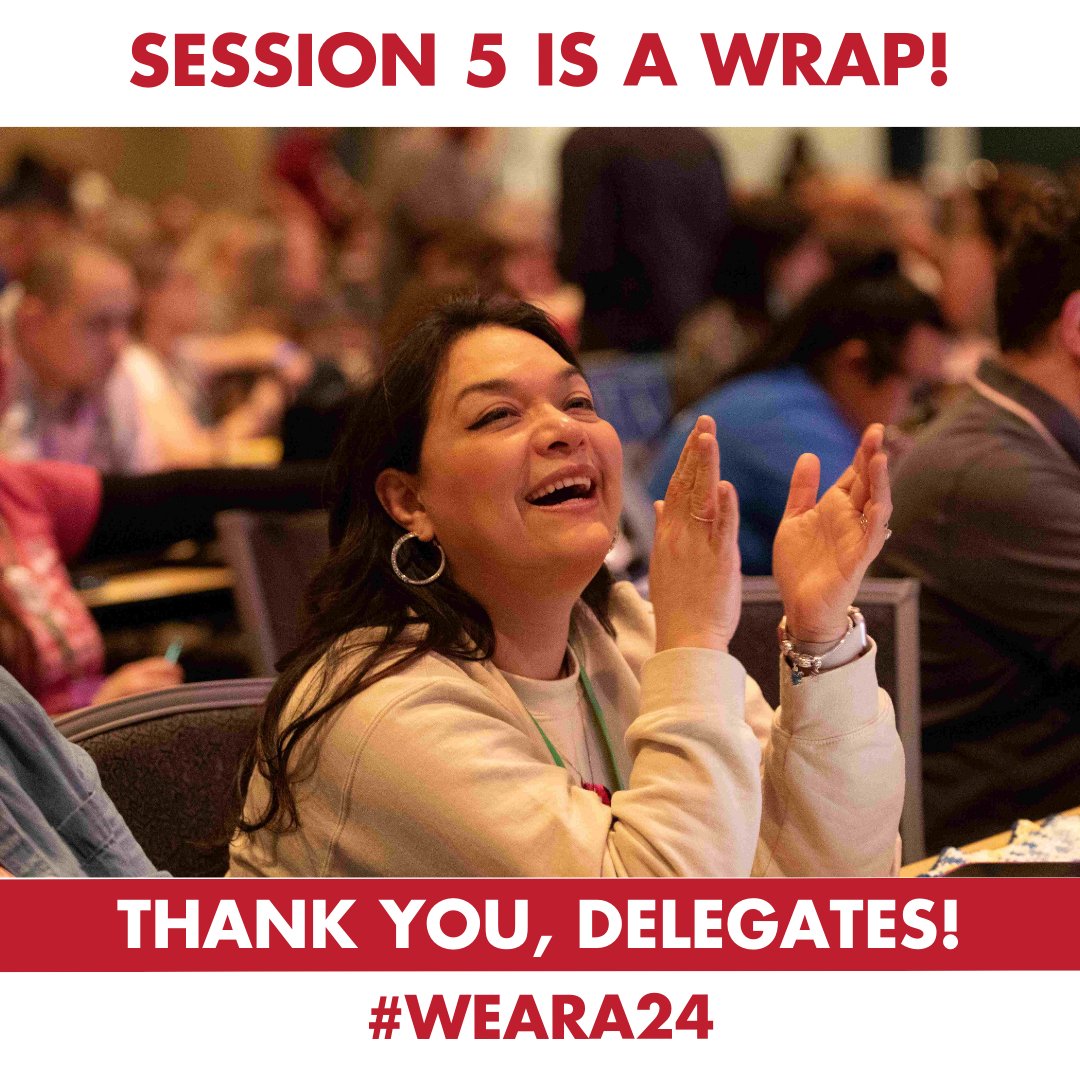 Delegates continued our work this morning, debating new business items and resolutions proposed by fellow delegates. We'll be back this afternoon for more! #WEA #WEARA2024