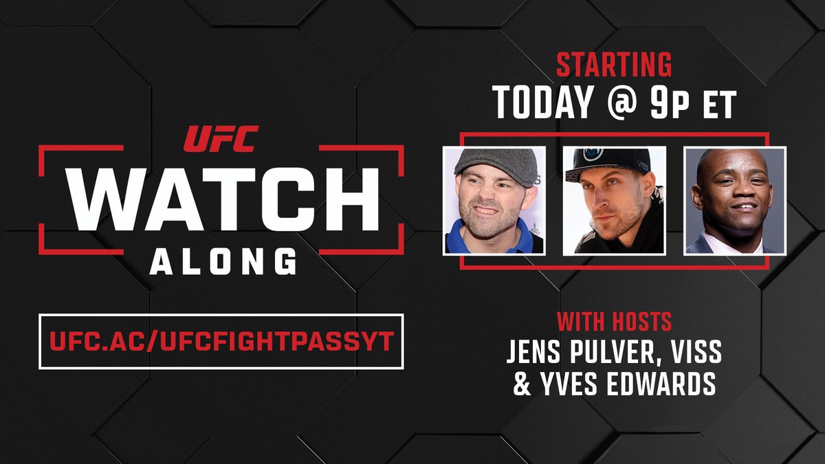 .@UFCStreams UFC 300 hundred watch along tonight with @jens_pulver, Yves Edwards, and myself!