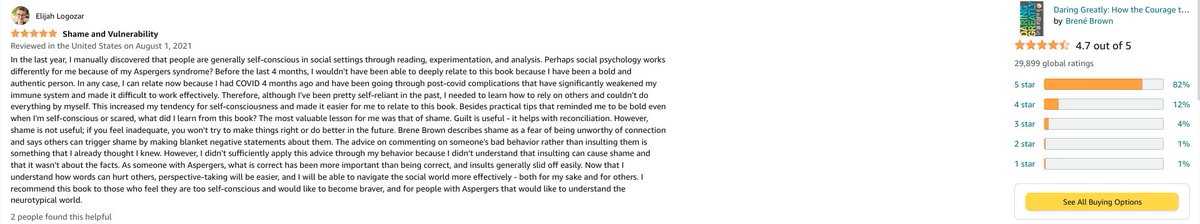 Hey @BreneBrown here's my review for 'Daring Greatly'