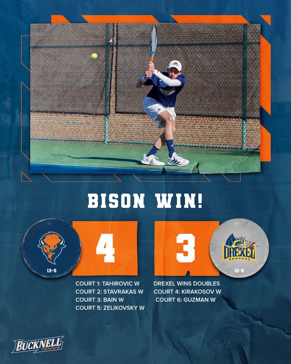 BISON WIN! Down 3-1, Bucknell storms back to slay the Dragons in Philly. On to Navy tomorrow. #rayBucknell