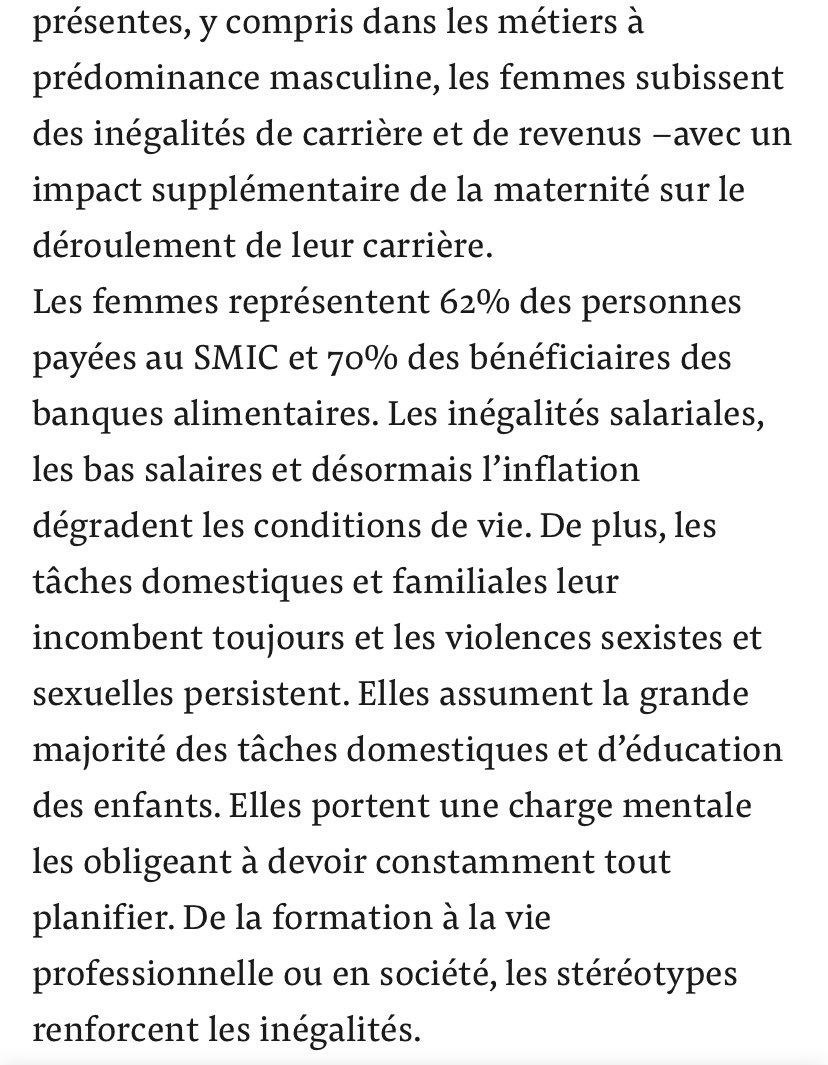 Nous poursuivrons cet engagement pour une transformation profonde, pour une UE de coopération des peuples, de paix, d’égalité et de justice sociale pour les droits de toutes les femmes. ✊🏽 #reprenonslamain pour une #europe #féministe Retrouvez mon texte⬇️ blogs.mediapart.fr/helene-bidard/…