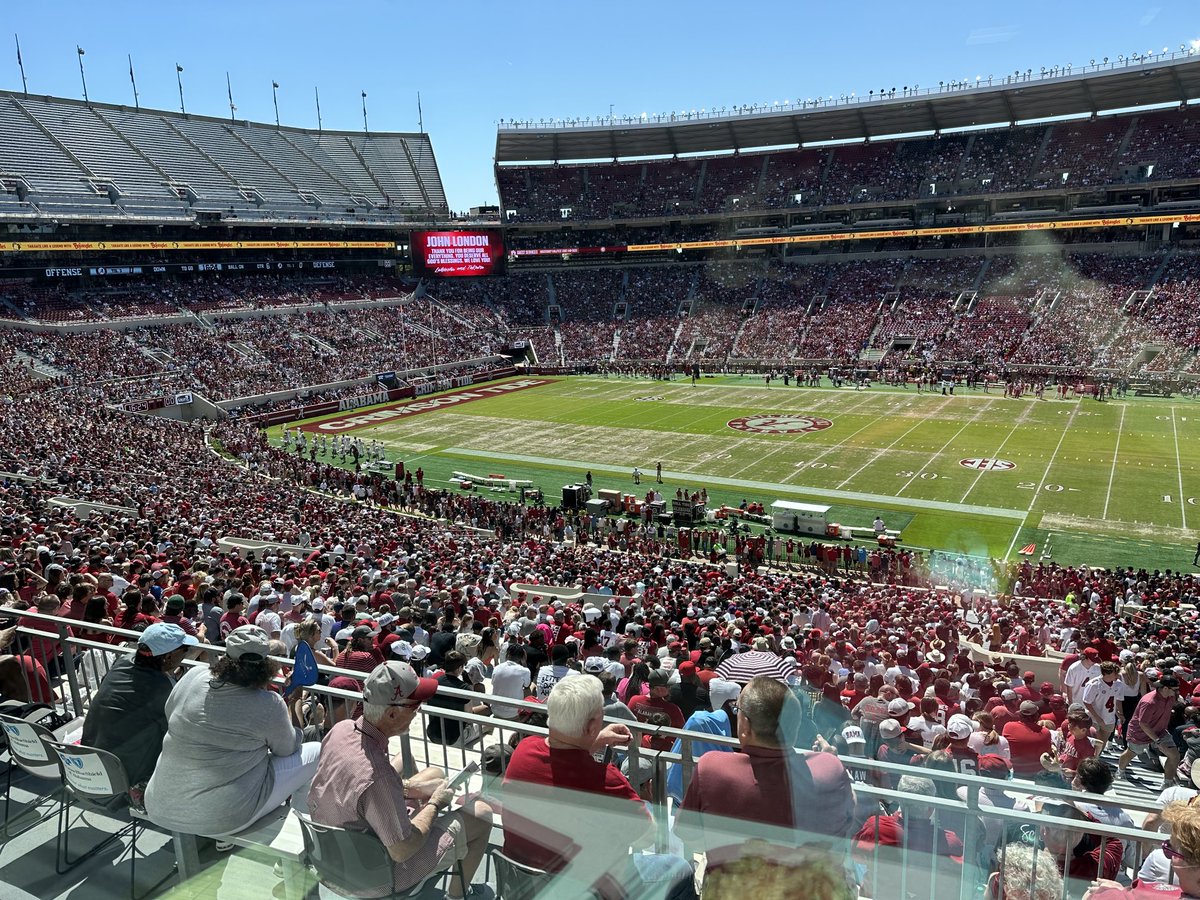 jzenor's tweet photo. Pretty good turnout for Alabama’s spring game. https://t.co/h32Gu8lzPl