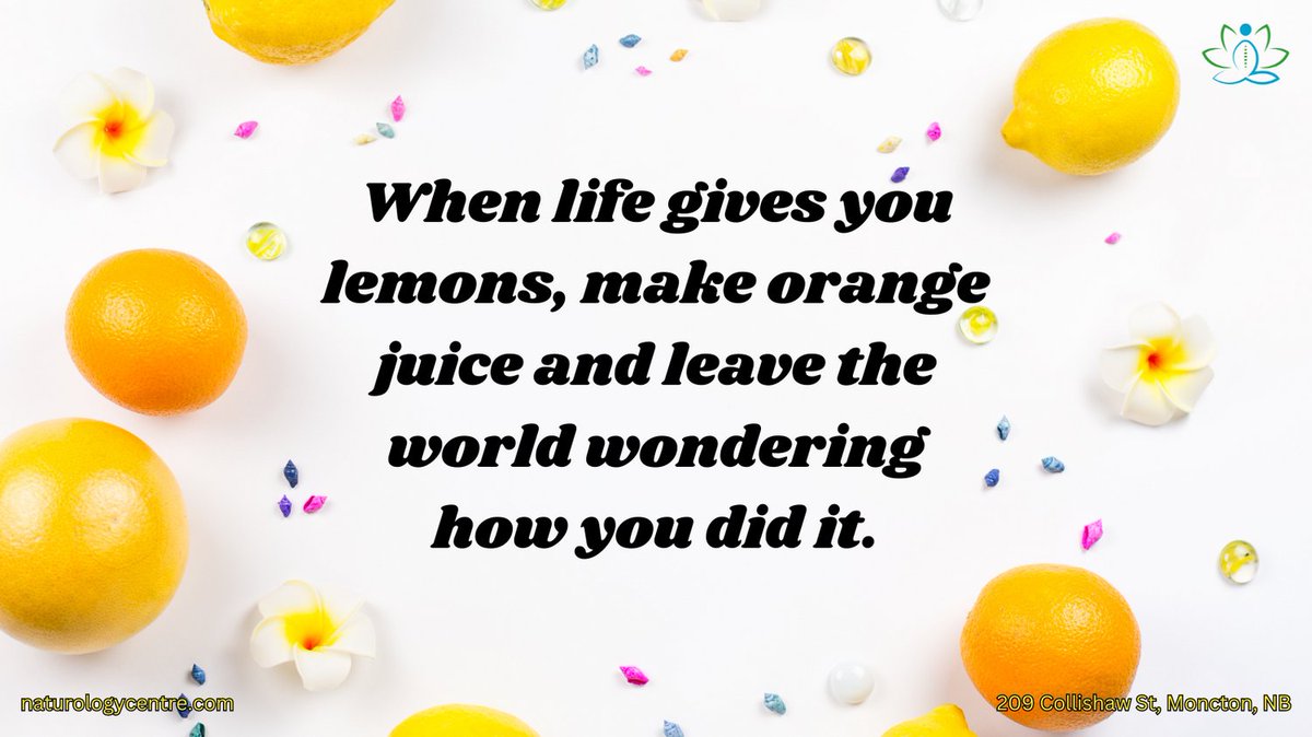 When life give you lemons, make orange juice and leave the world wondering how you did it.
#Positivity #Silverlining #turnitaround