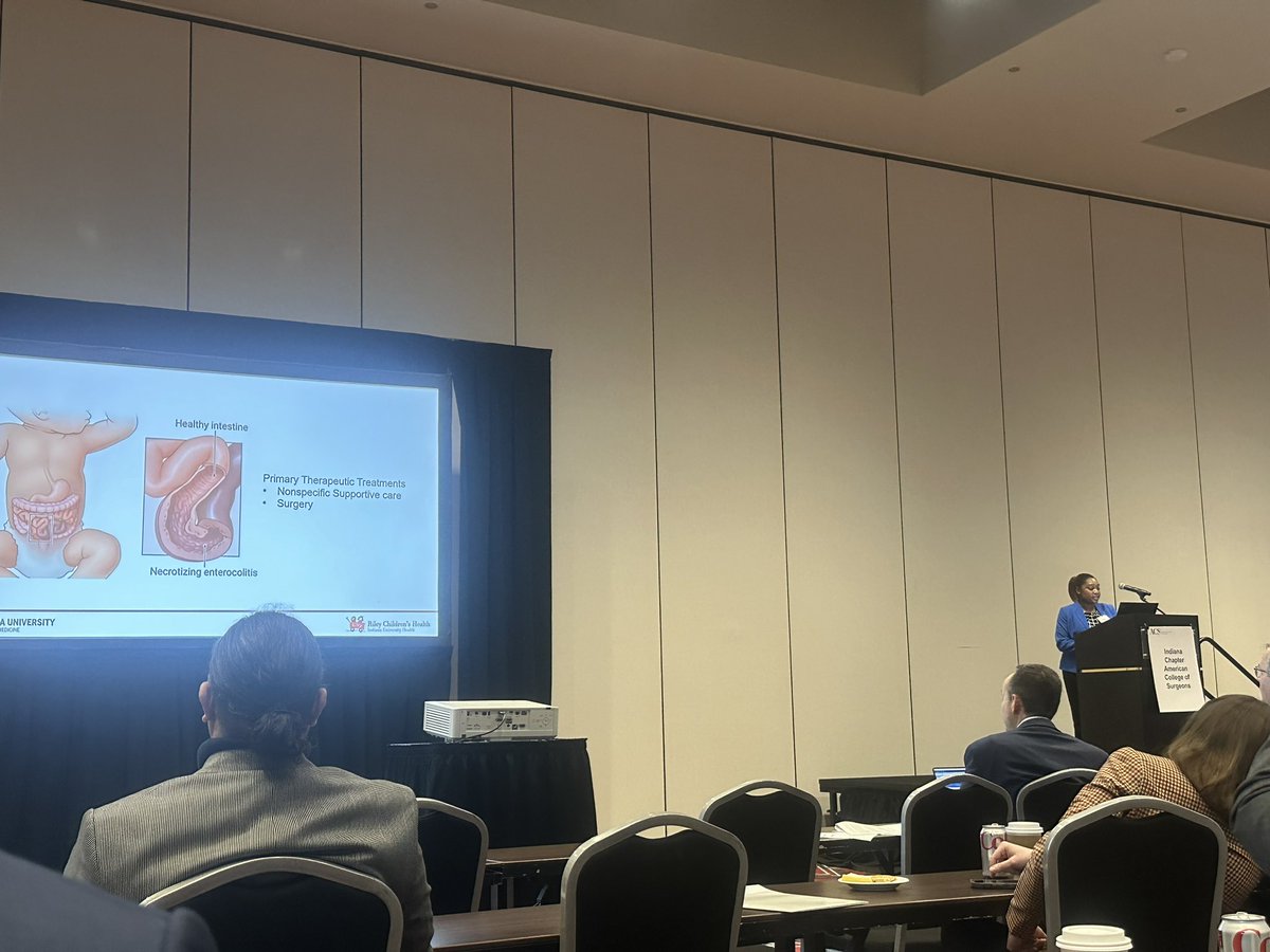 Continuing @IU_Surgery representation at #IndianaACS, @DrJasmine_MD talks about the immunogenicity of mesenchymal stem cells and ways to overcome that in the treatment of Necrotizing Enterocolitis. @IU_PedSurg @troymarkelmd