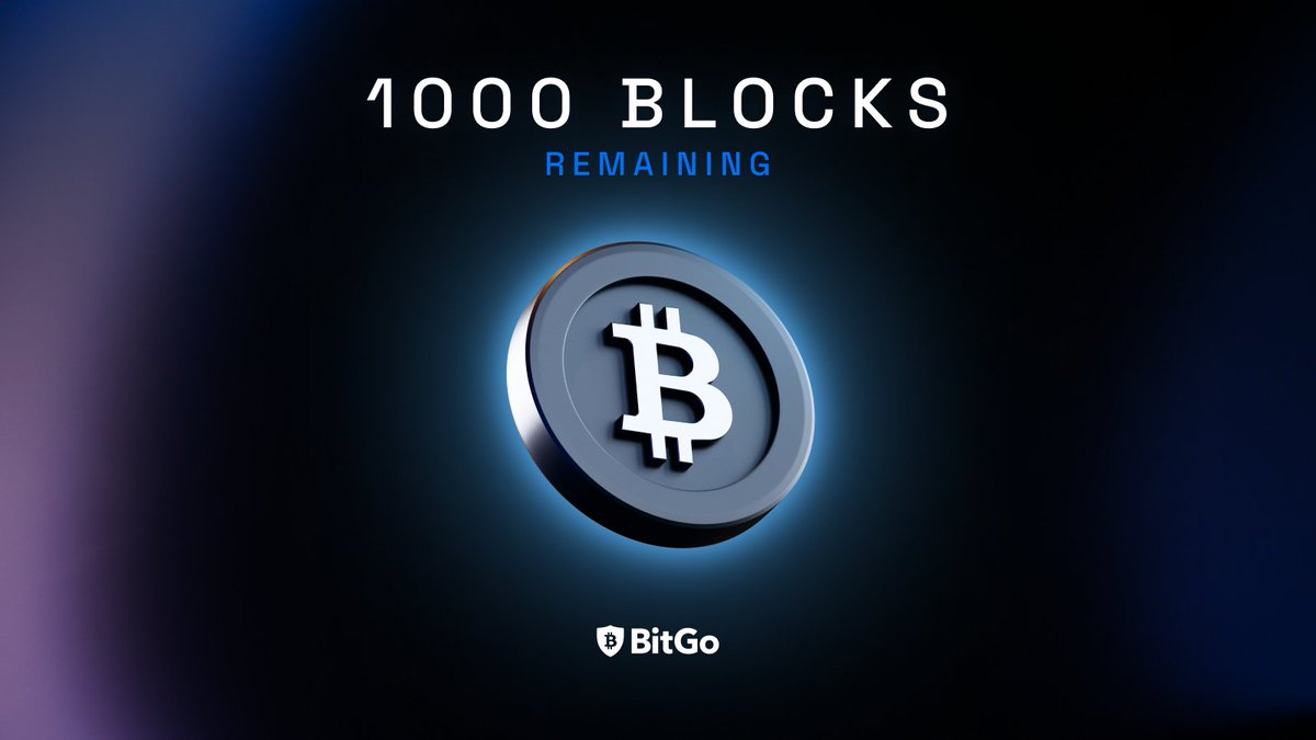 Less than 1000 blocks remain before the #BitcoinHalving2024. ~6 days 5 hours remain. 👀