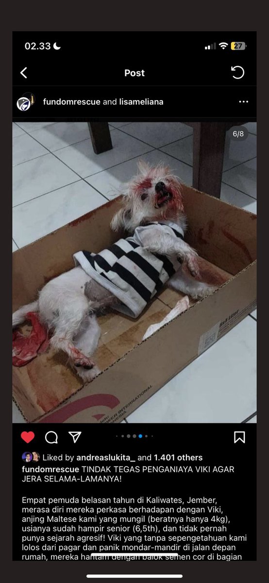 edwinhrt's tweet photo. TW!! 
Halo temen2, aku mau bantu share berita terkini tentang penganiayaan terhadap seekor anjing bernama Viki. Bantu ramaikan ya teman2. Bantu si owner dapat keadilan. #JUSTICEFORVIKI https://t.co/vGsNeBHMUF