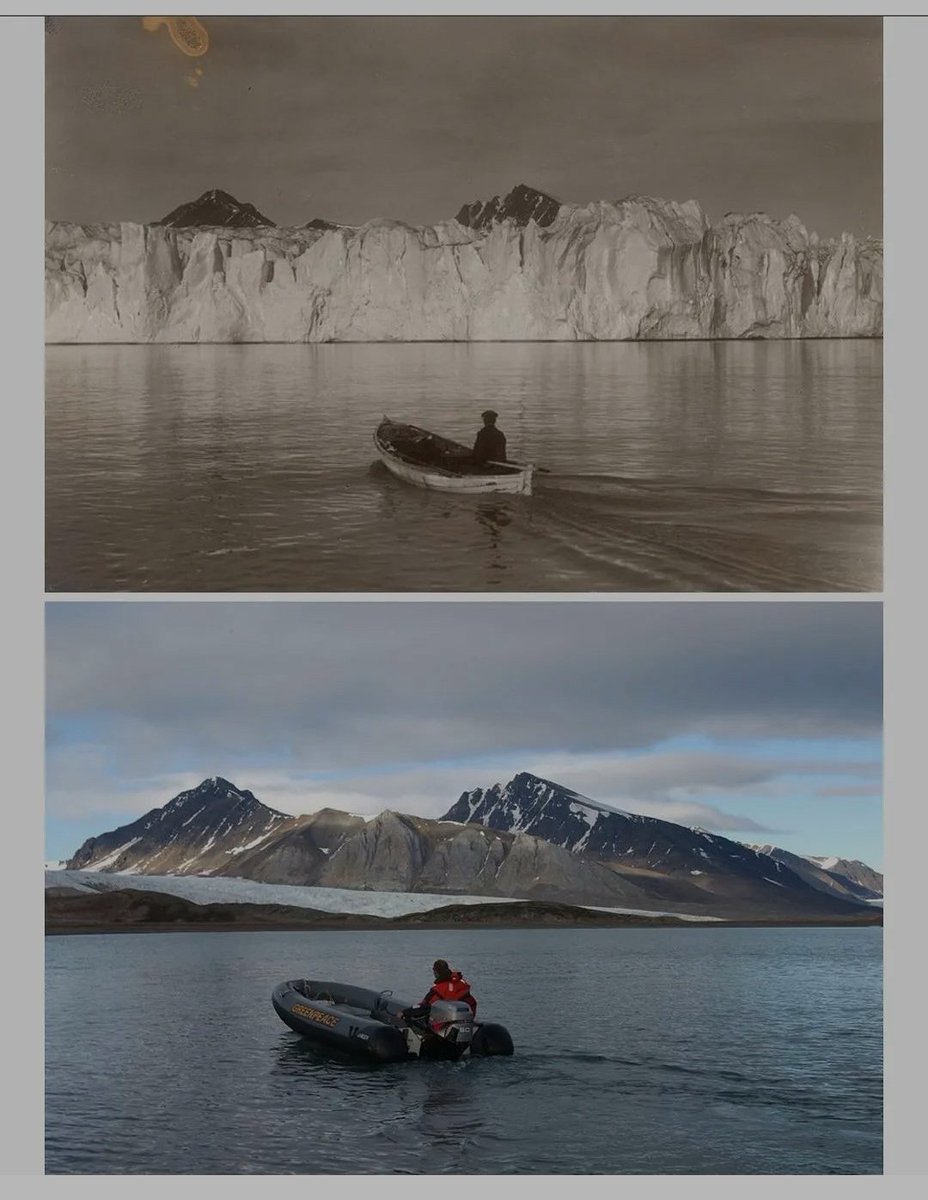 Orman Mühendisi (@_ormanmuhendisi) on Twitter photo Tarihi fotoğraf 1928 yılında Norveç ve Kuzey Kutbu arasındaki Svalbard'dan çekildi. Aşağıdaki fotoğraf aynı yerden, yılın aynı zamanına ait daha yeni bir görüntü.
İklim değişiyor.
Gezegenimiz giderek ısınıyor.
📸Fotoğraf Christian Åslund için <a href="/greenpeace/">Greenpeace International</a> Tarihi fotoğraf 1928 yılında Norveç ve Kuzey Kutbu arasındaki Svalbard'dan çekildi. Aşağıdaki fotoğraf aynı yerden, yılın aynı zamanına ait daha yeni bir görüntü.
İklim değişiyor.
Gezegenimiz giderek ısınıyor.
📸Fotoğraf Christian Åslund için <a href="/greenpeace/">Greenpeace International</a>