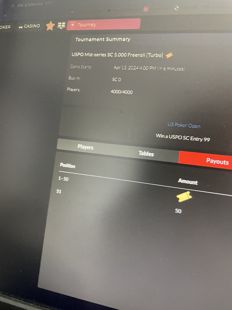 MrMCarney's tweet photo. Let's do this @official_glp #uspokeropen https://t.co/242iNoKPWA