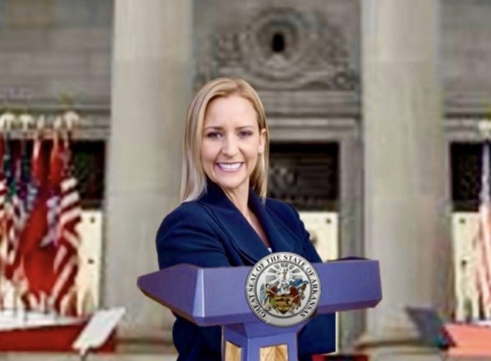 I’ll give $19K to the @ARGOP if @LeslieRutledge gives her unexpected inauguration speech from behind the infamous fake Falcon lectern. 😬 #lecterngate